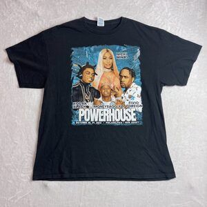 Powerhouse 2022 Nicki Minaj Kodak Black Men's Black T-Shirt Size XL
